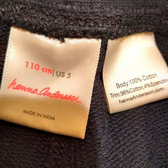 Hanna Andersson Black Cotton Drawstring Shorts size 5 - Picture 4 of 5